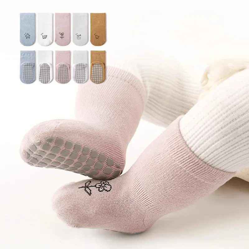 Calcetines antideslizantes de algodón para bebé y niño
