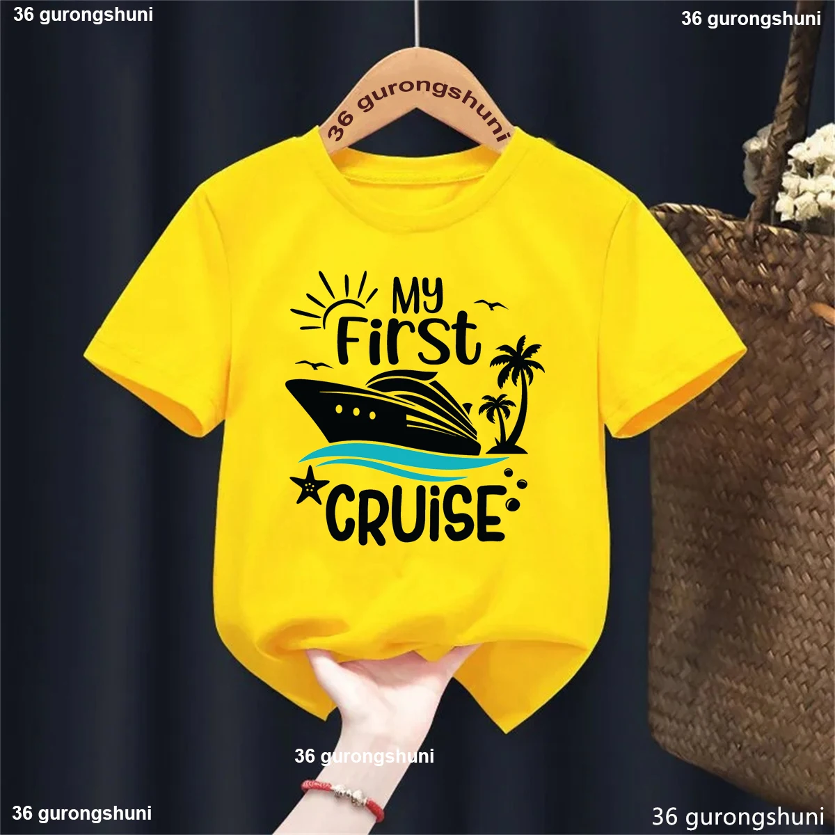 Camiseta estampada My First Cruise para niños y niñas de viaje - imagen 4