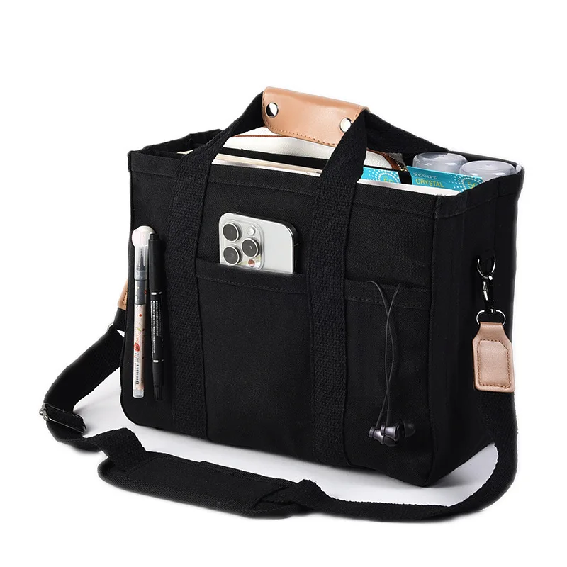 Bolso de mamá con compartimentos en lona para bebé y pañales - imagen 2