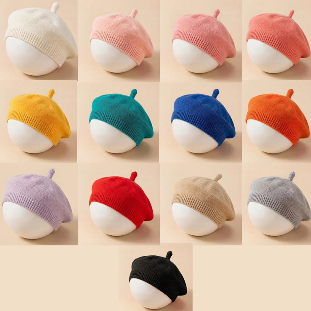 Gorrito bebé 0-12 meses - Boina de primavera suave en color sólido - imagen 5