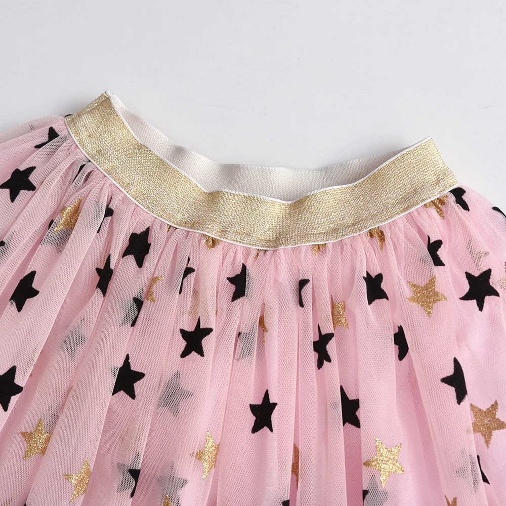 DXTON minifalda de tul con estampado de estrellas para niñas