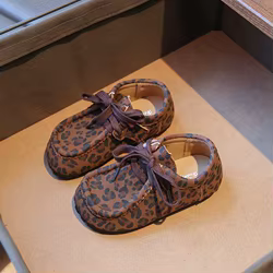 Zapatos bebé antideslizantes leopardo suela blanda primavera otoño