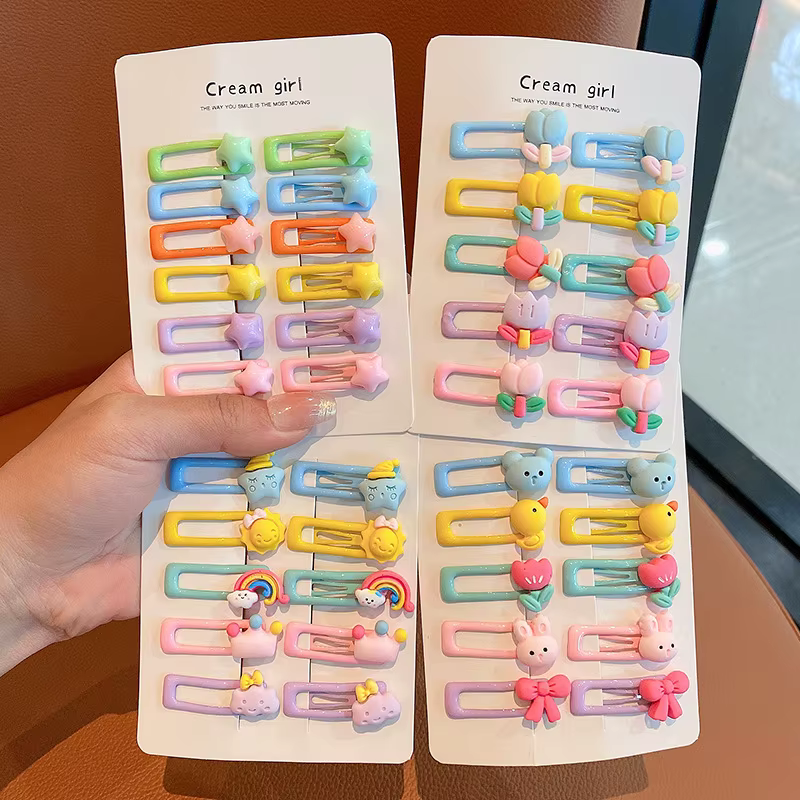 Pinzas para el cabello caramelo a presión sin daños para niña - imagen 2