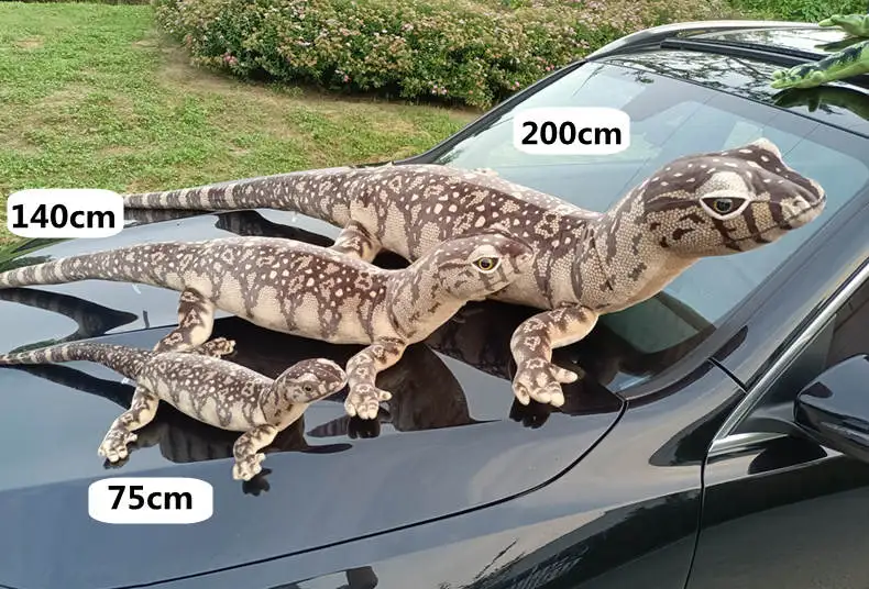Peluche de dragón Komodo estilo realista, tacto suave