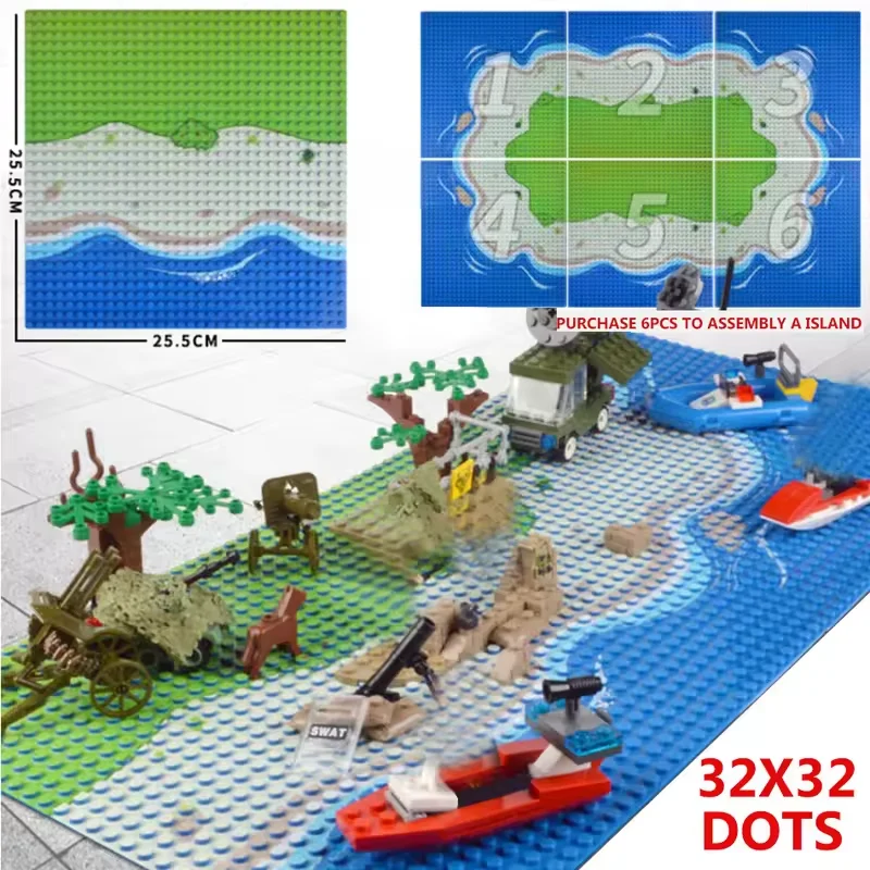 Placa base 32x32 para bloques: base educativa de construcción infantil - imagen 3