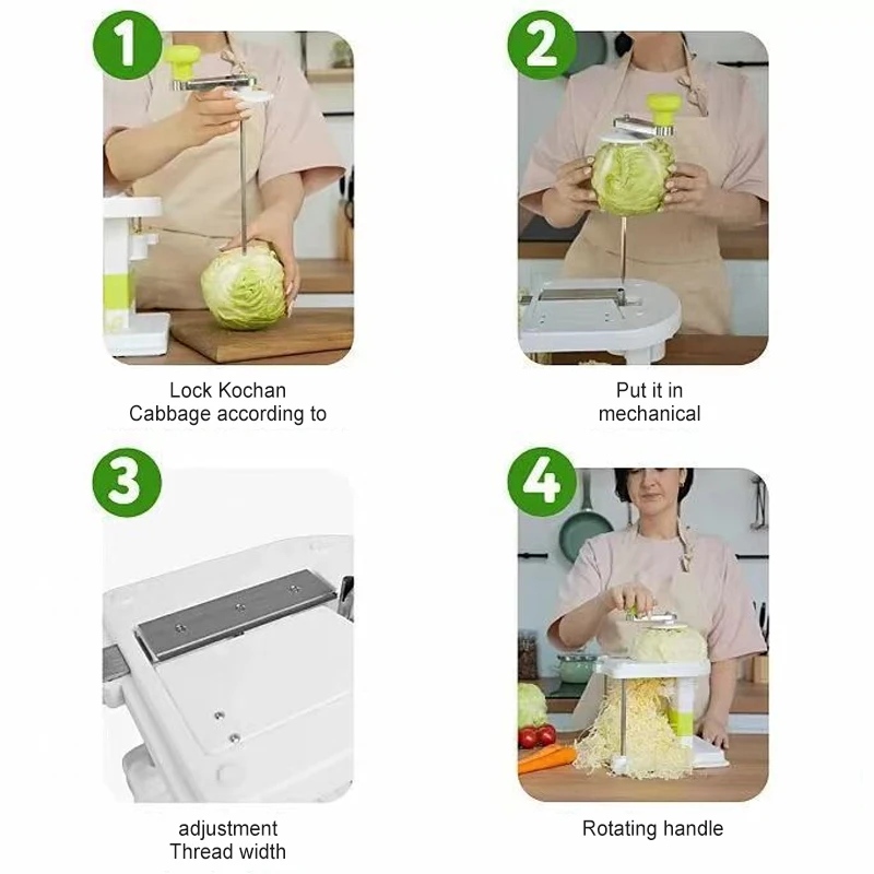 Rallador de repollo y cortador de verduras – Utensilio de cocina - imagen 3