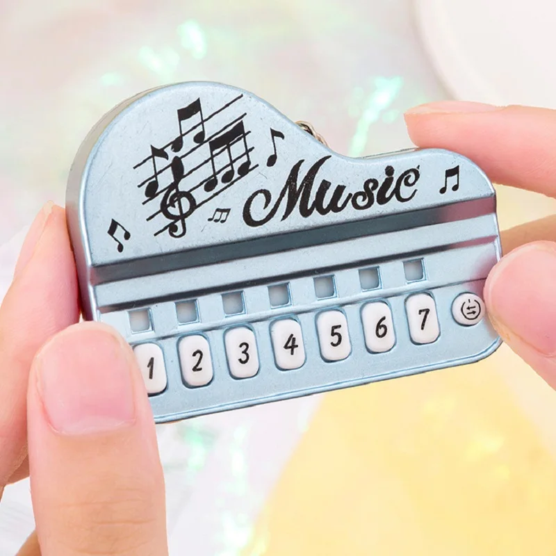 Llavero de piano electrónico luminoso mini con música real - imagen 3