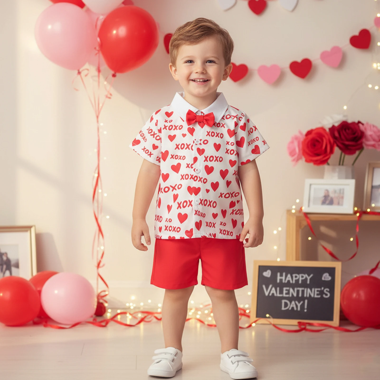 Tregren Conjuntito corazón cuello marinero para niños - imagen 2