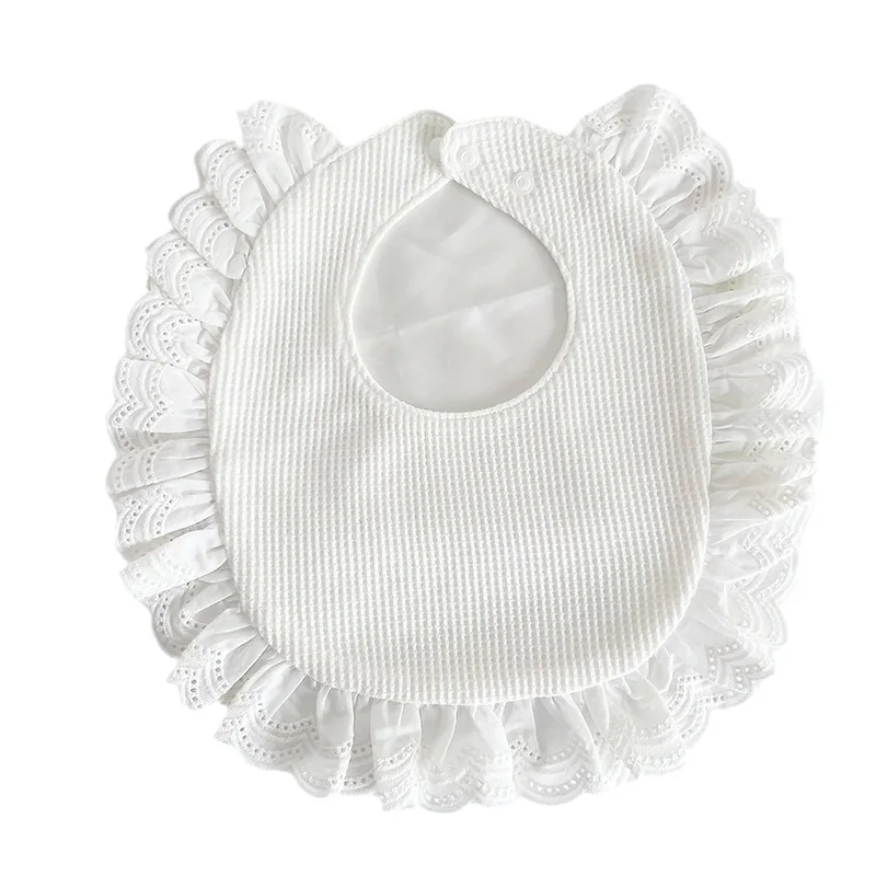 Babero de algodón en forma de U para bebé, con bolsillo saliva - imagen 5