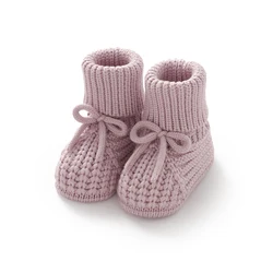 Primeros caminantes antideslizantes de punto para bebés – Cálidos y acogedores