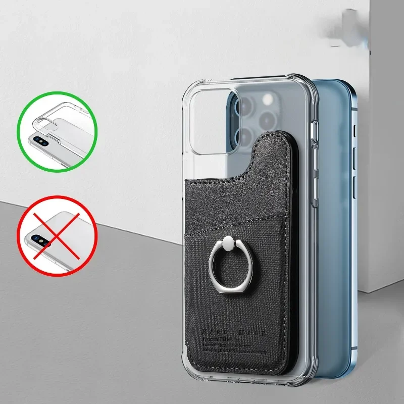 Tarjetero RFID con anillo y soporte para tarjetas en escritorio - imagen 4
