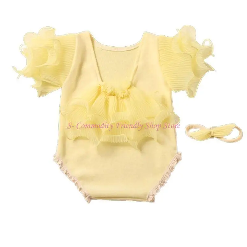Accesorios de foto infantil con tocado de lazo