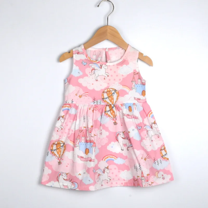 Vestido de verano para niña sin mangas con estampado floral - imagen 2