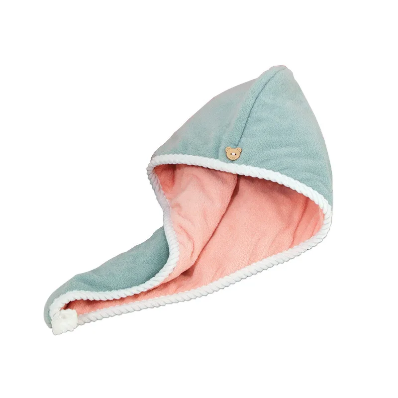 Gorro toalla para secado rápido del cabello, doble capa absorbente