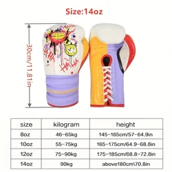 Guantes de boxeo ajustables con cordón y forro multicapa PU