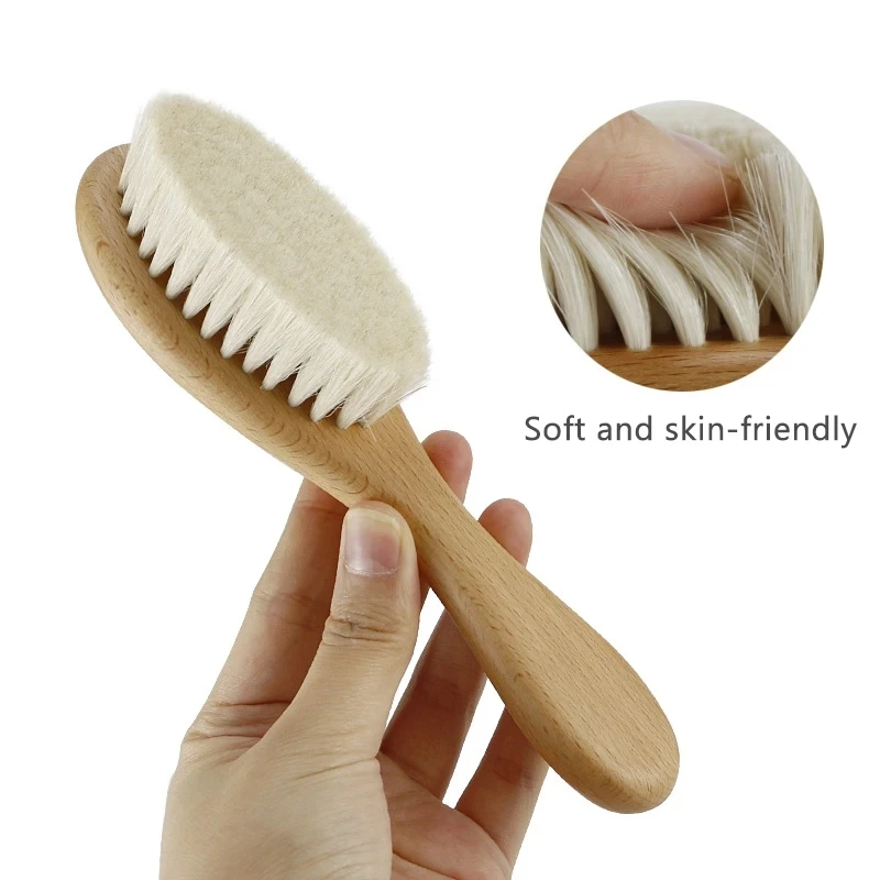Cepillo de madera para bebé – Peine suave para recién nacido - imagen 4