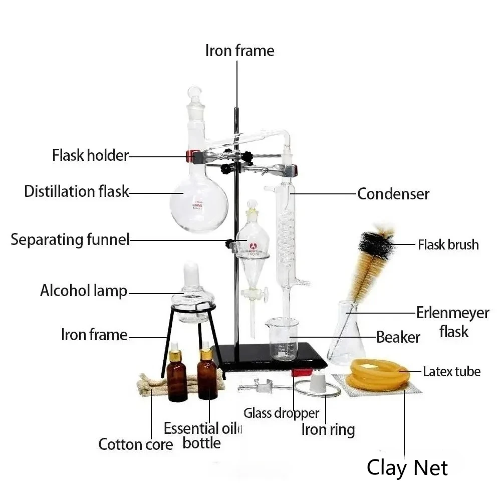 Kit de química para niños con destilación en cristalería de vidrio - imagen 5