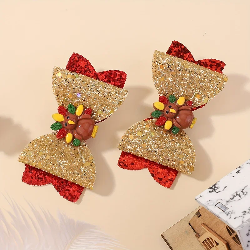 Horquillas con lazo para cabello de niña - Accesorios fiesta - imagen 2