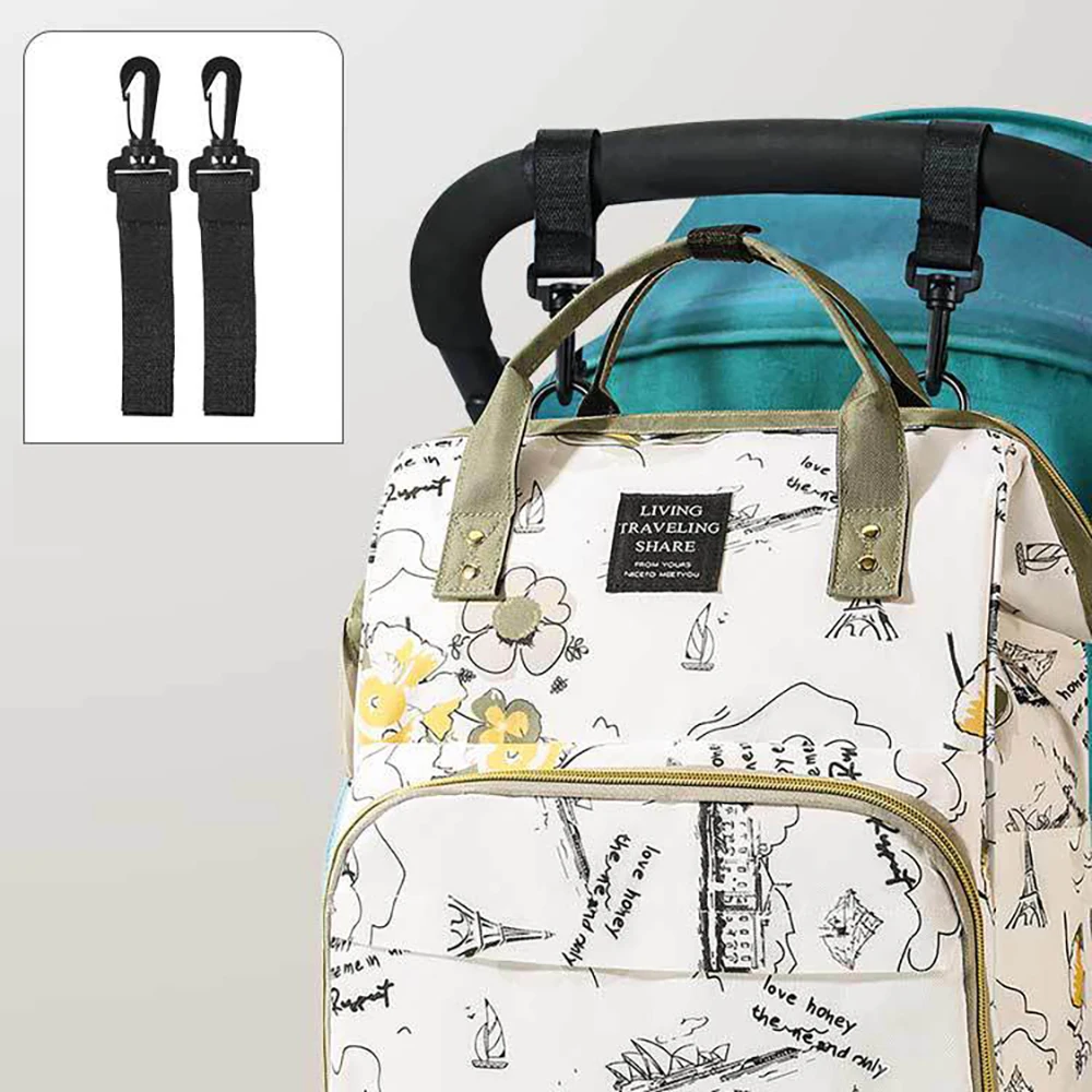 Bolso de madre y bebé multifuncional alta gama con puerto carga USB