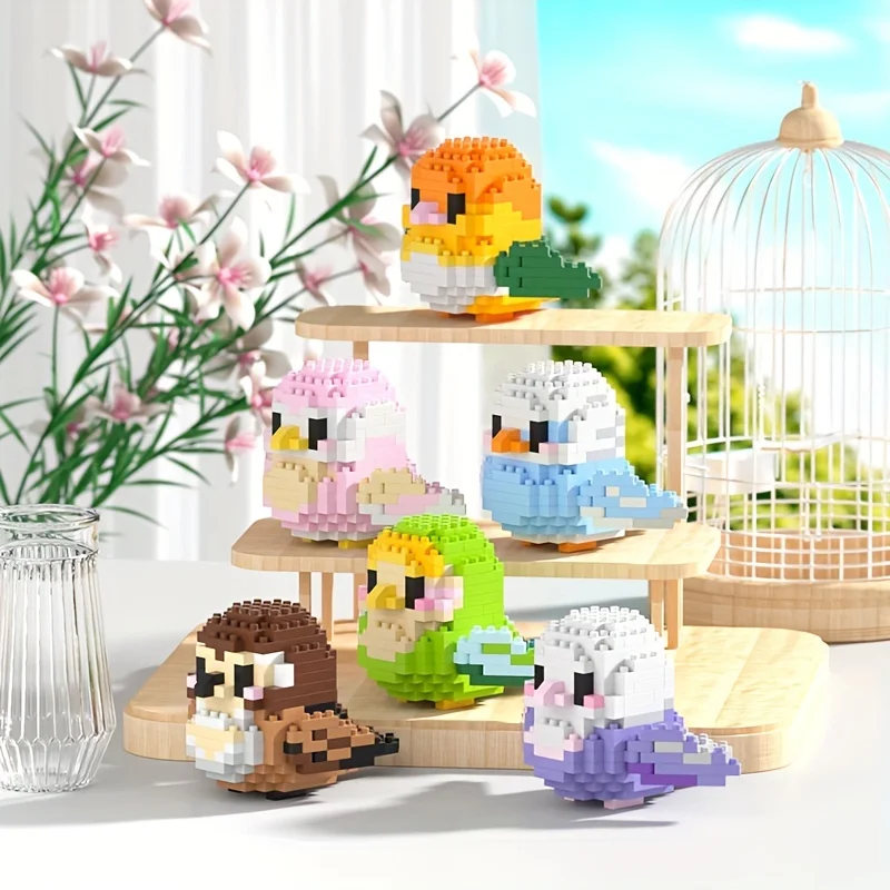 Bloques de construcción para montaje con pájaros, niños y niñas - imagen 4