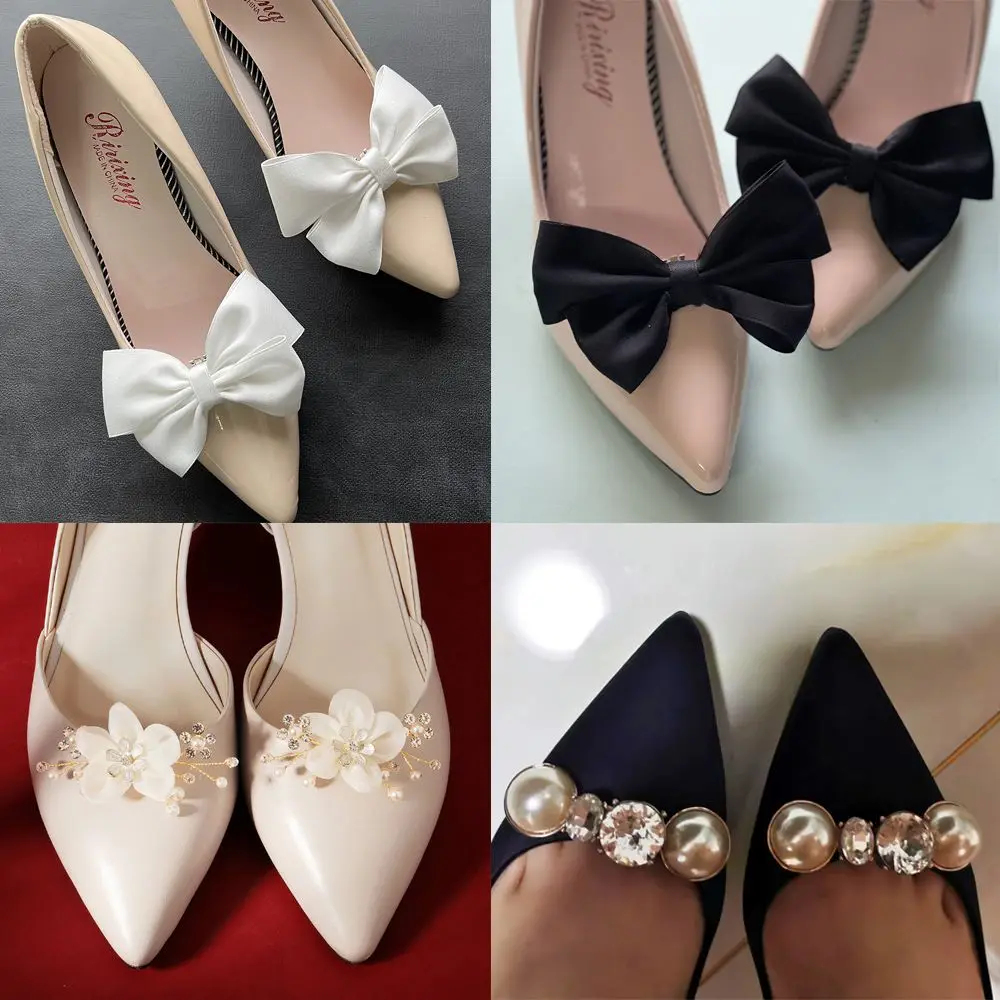 Clips para zapatos de tacón alto con diamantes de imitación novia - imagen 3