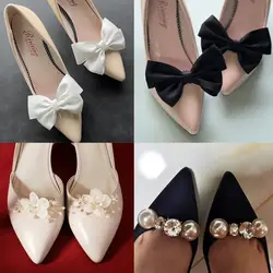 Clips para zapatos de tacón alto con diamantes de imitación novia