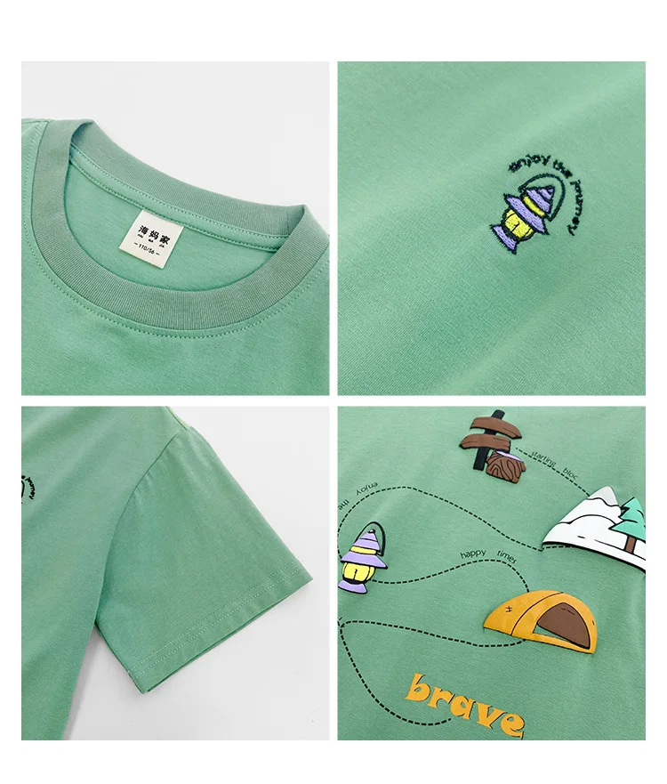 Vista de la camiseta en estilo coreano-kawaii