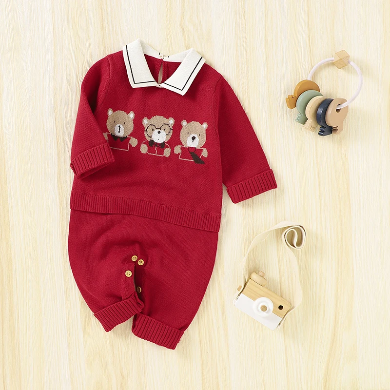 Conjunto ropa bebé algodón: mono manga larga con manta nórdica - imagen 3