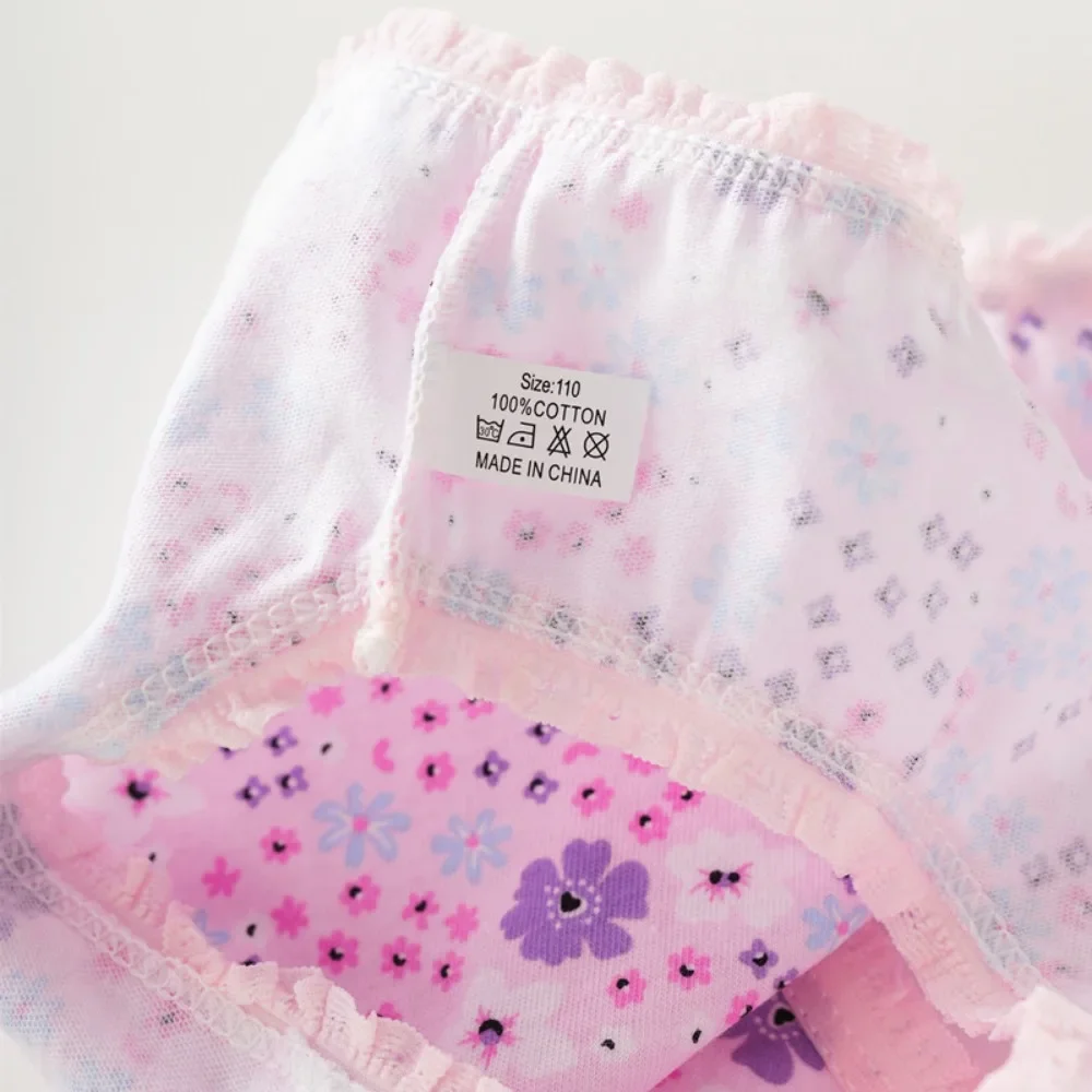 Braguitas de algodón niña con estampado floral suave - imagen 2