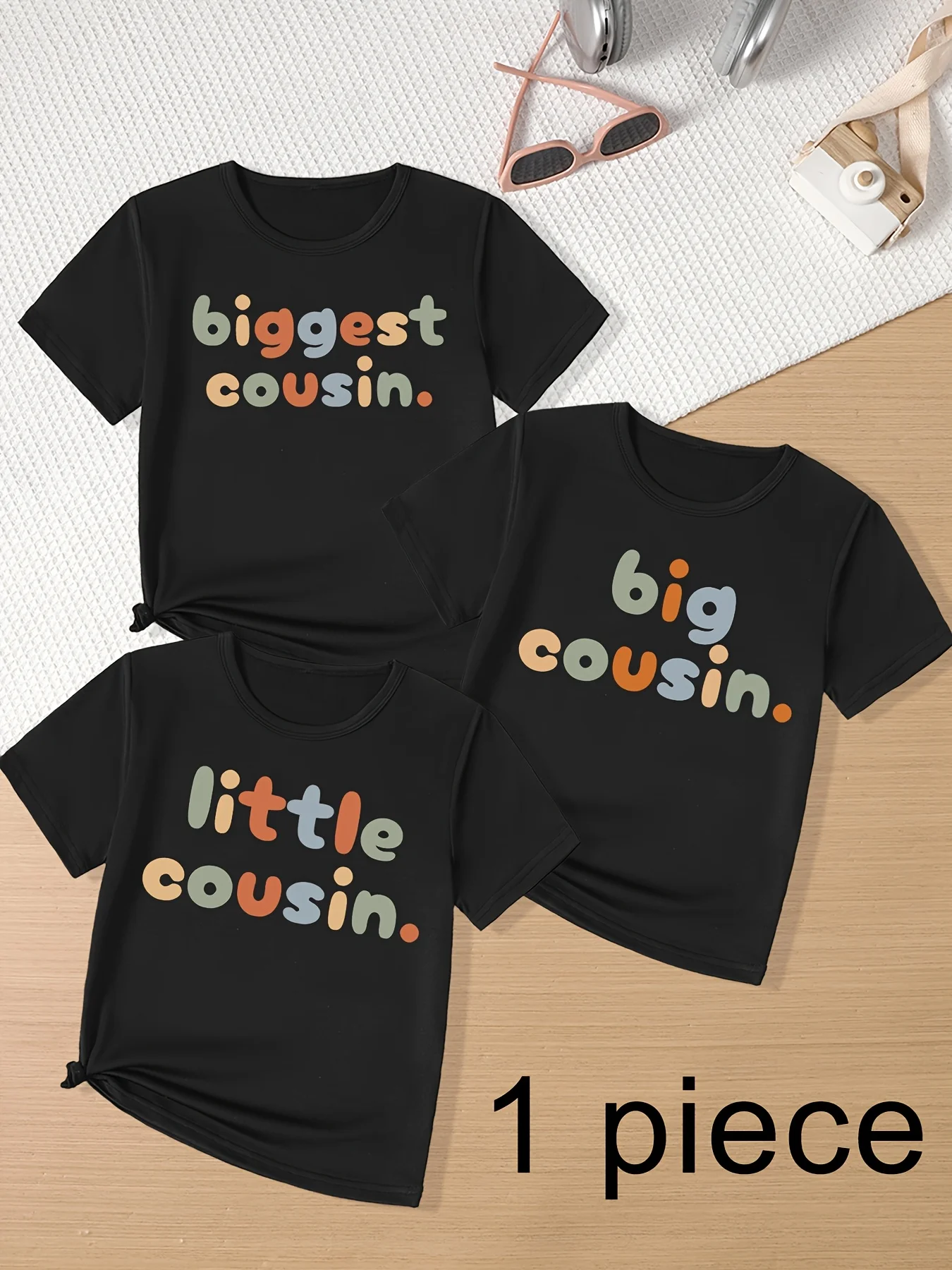 Camiseta bicolor de verano Big Cousin con estampado - imagen 2