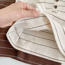 MILANCEL 2024 conjunto bebé verano con camiseta rayada y bombacho