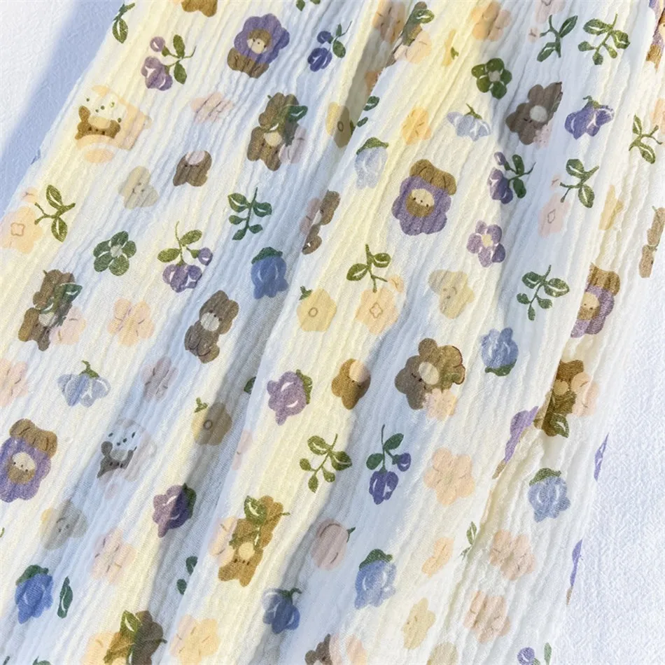 Pantalones de bebé de muselina estampada con cintura elástica - imagen 3