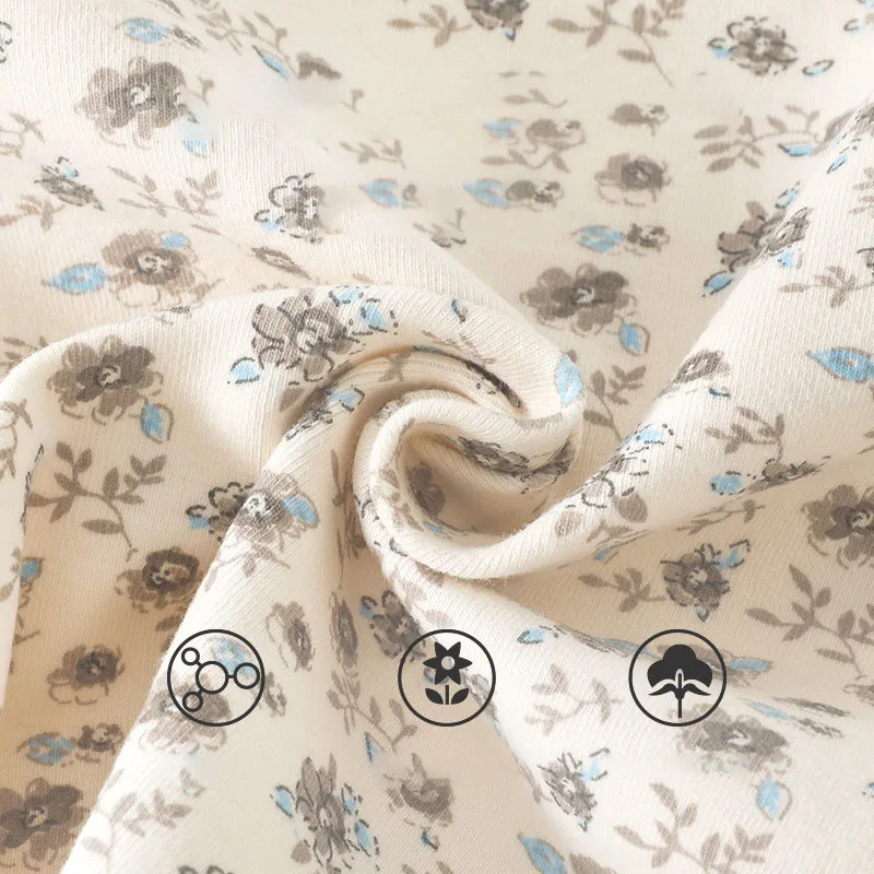 Conjunto floral para niña – Ropa suave de descanso 0-4 años - imagen 4