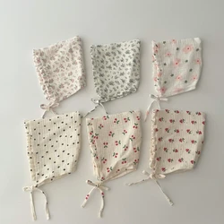 Gorro algodón bebé niña - Estampado primavera verano ajustable