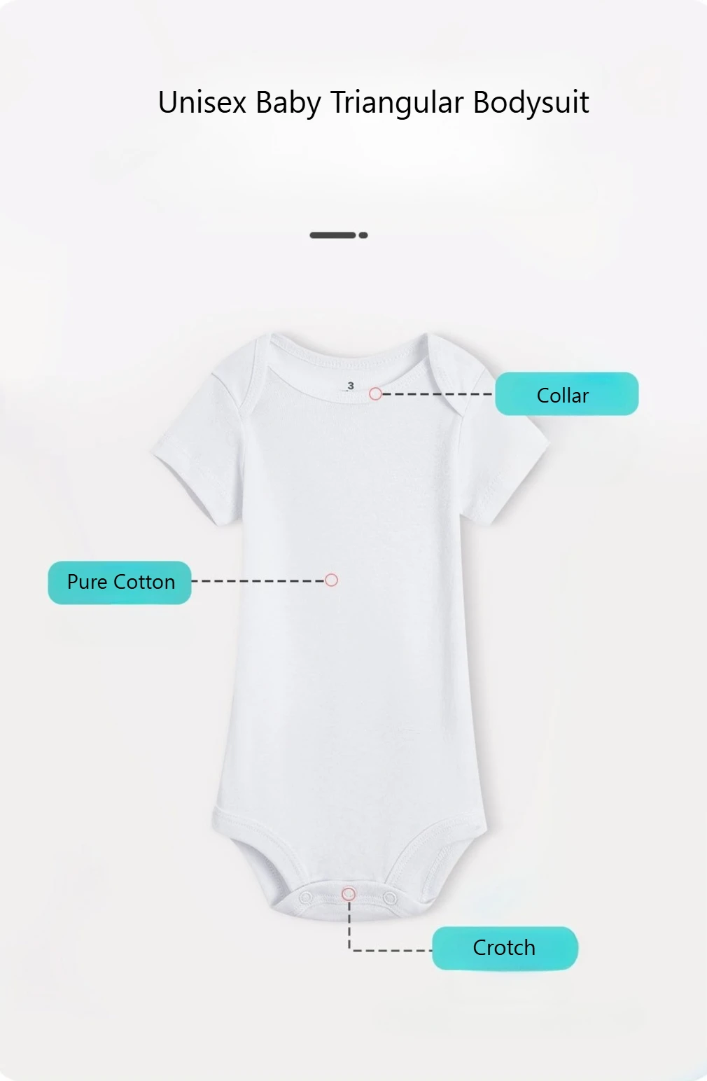Conjunto de tres bodys listos para el cambio