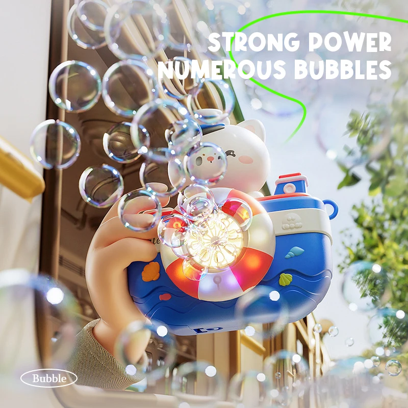 Máquina de burbujas portátil recargable luminosa para fiestas - imagen 5