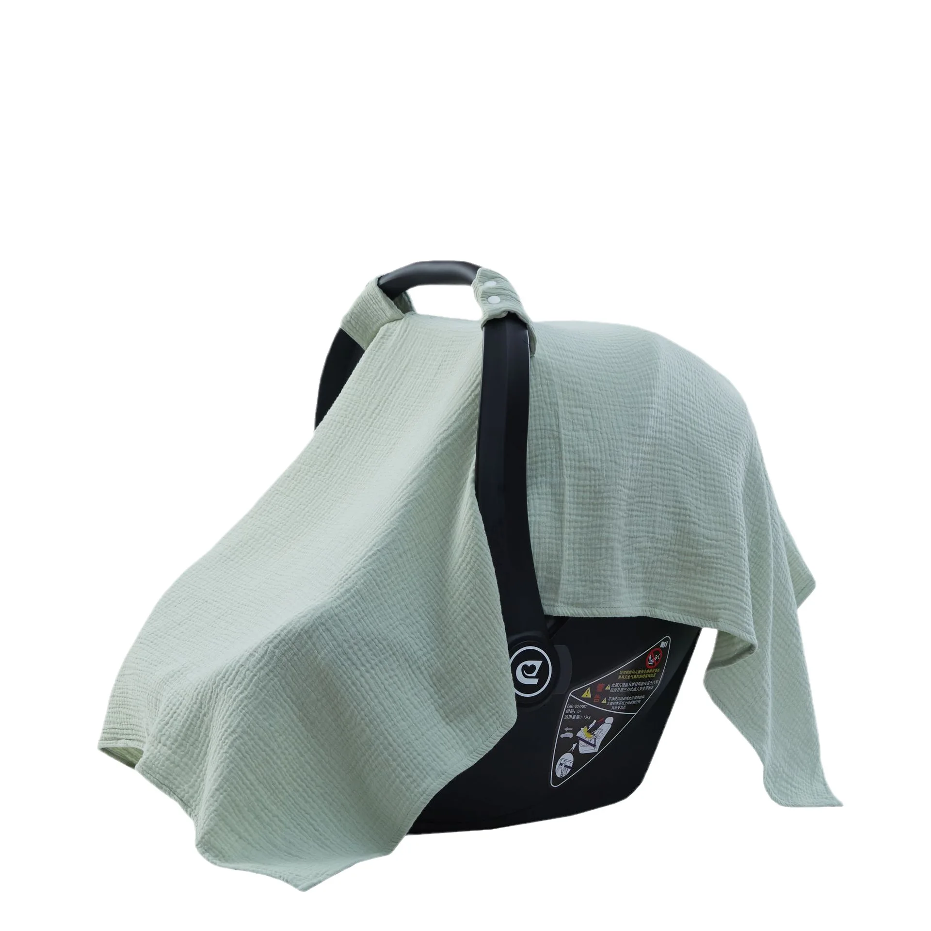 Funda muselina de algodón para cochecito – Manta gasa con parasol - imagen 5