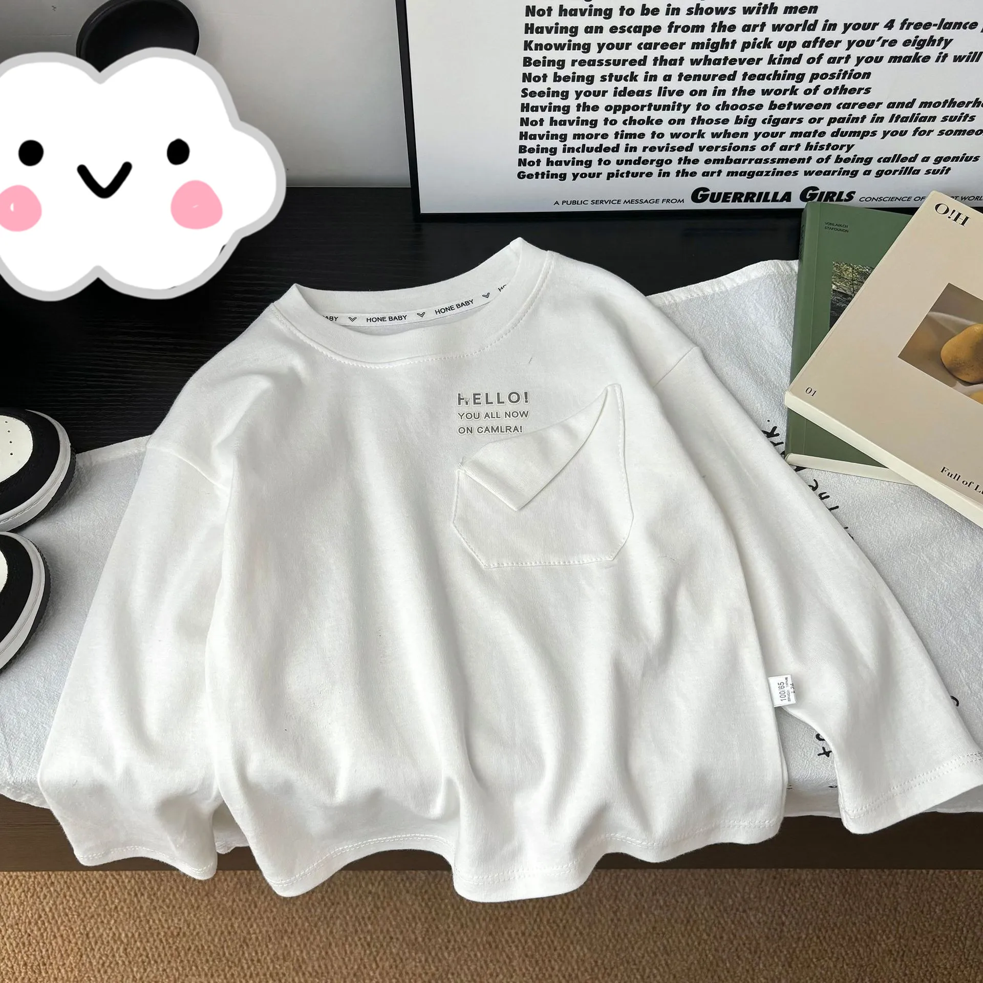 Camiseta de manga larga de algodón para bebé niño – Cuello redondo otoño - imagen 3