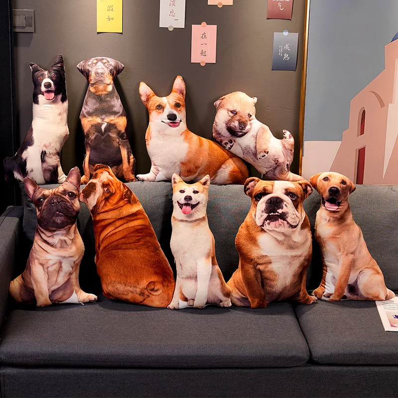 Almohada perro peluche 3D Shiba Inu cojín suave dormitorio - imagen 4