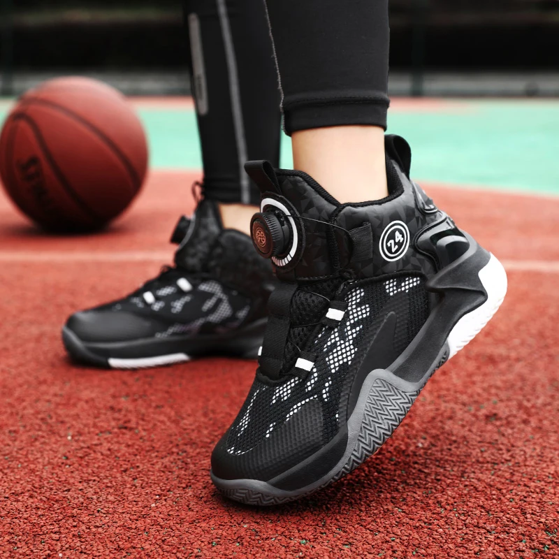 Zapatillas deportivas antideslizantes para niños de baloncesto - imagen 2