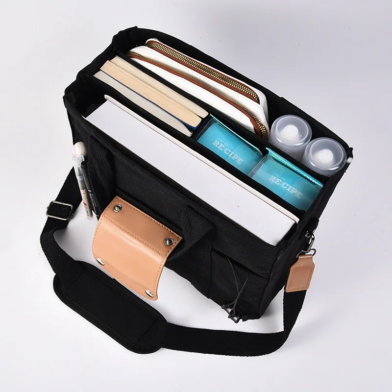 Bolso de mamá con compartimentos en lona para bebé y pañales - imagen 4