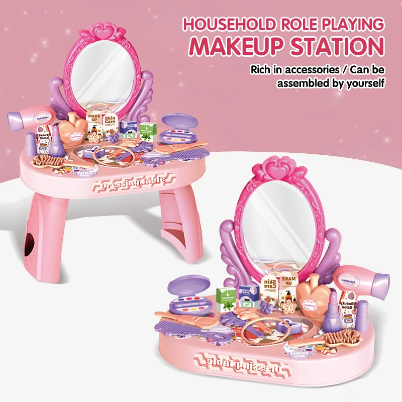 Tocador infantil simulador de maquillaje con pegatinas para niña - imagen 4