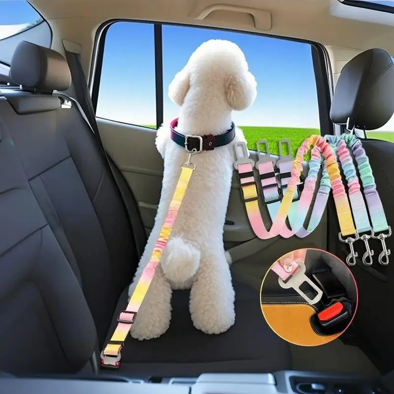 Arnés para coche con cuerda retráctil elástica ajustable para perro - imagen 4