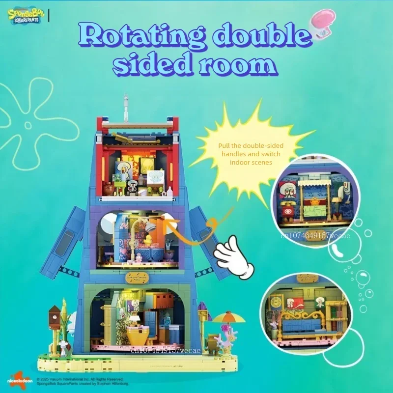 Bloques de construcción de Bob Esponja y Calamardo con luz - imagen 2