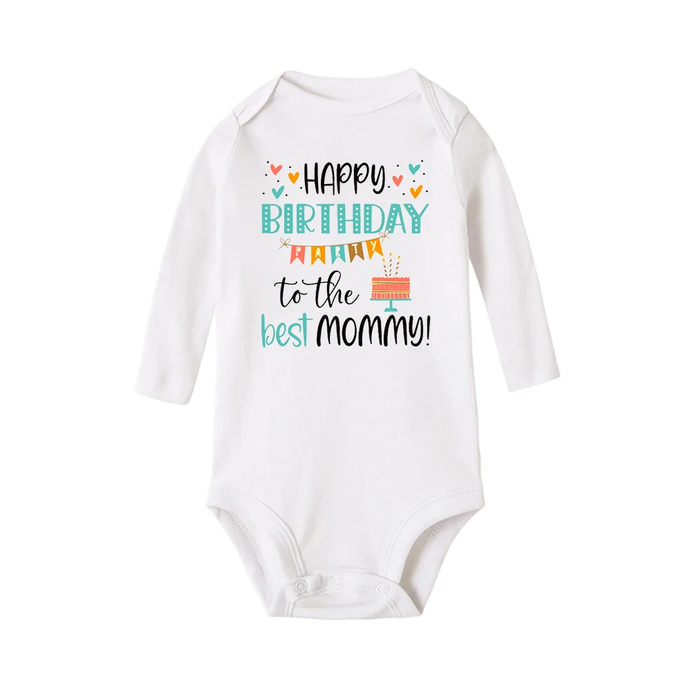 Mameluco para gemelos recién nacido – Feliz cumpleaños mamá y papá - imagen 5