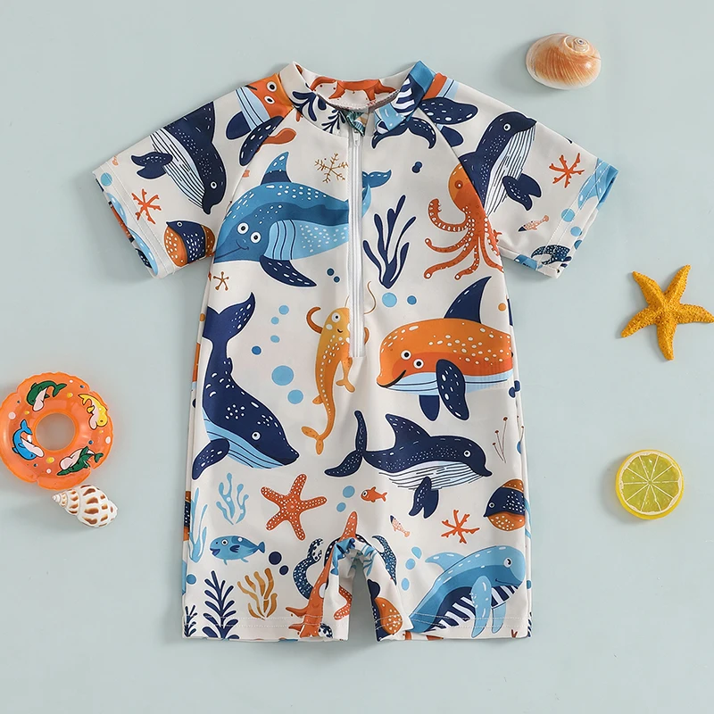 Tregren bañador infantil manga corta tiburones con protección - imagen 3