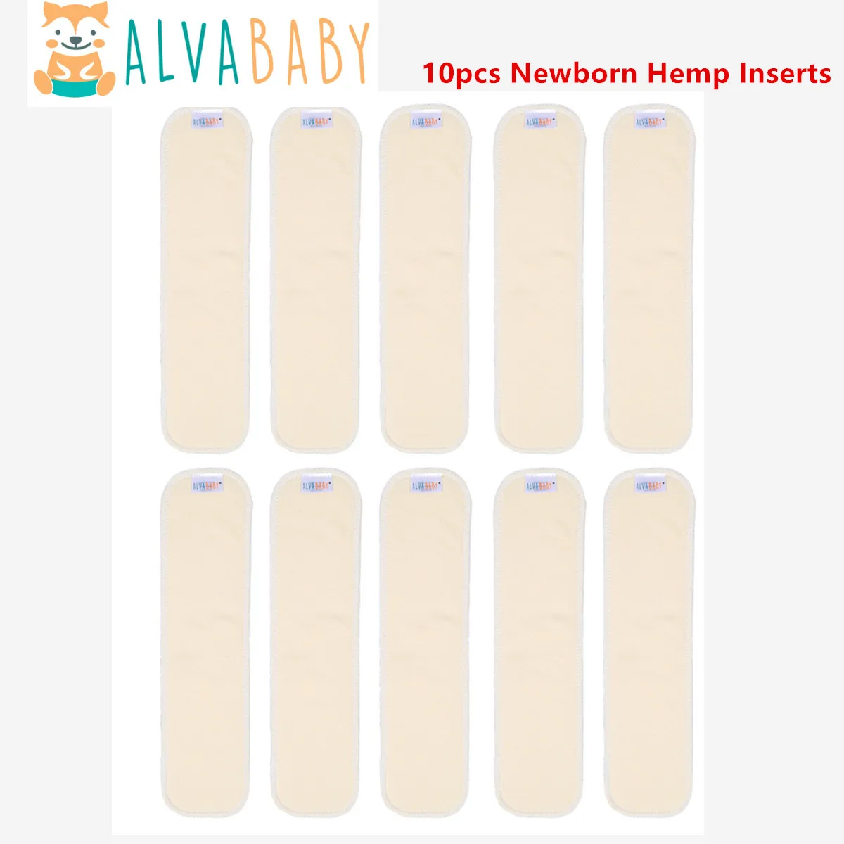 ALVABABY inserto de cáñamo para pañal reutilizable recién nacido