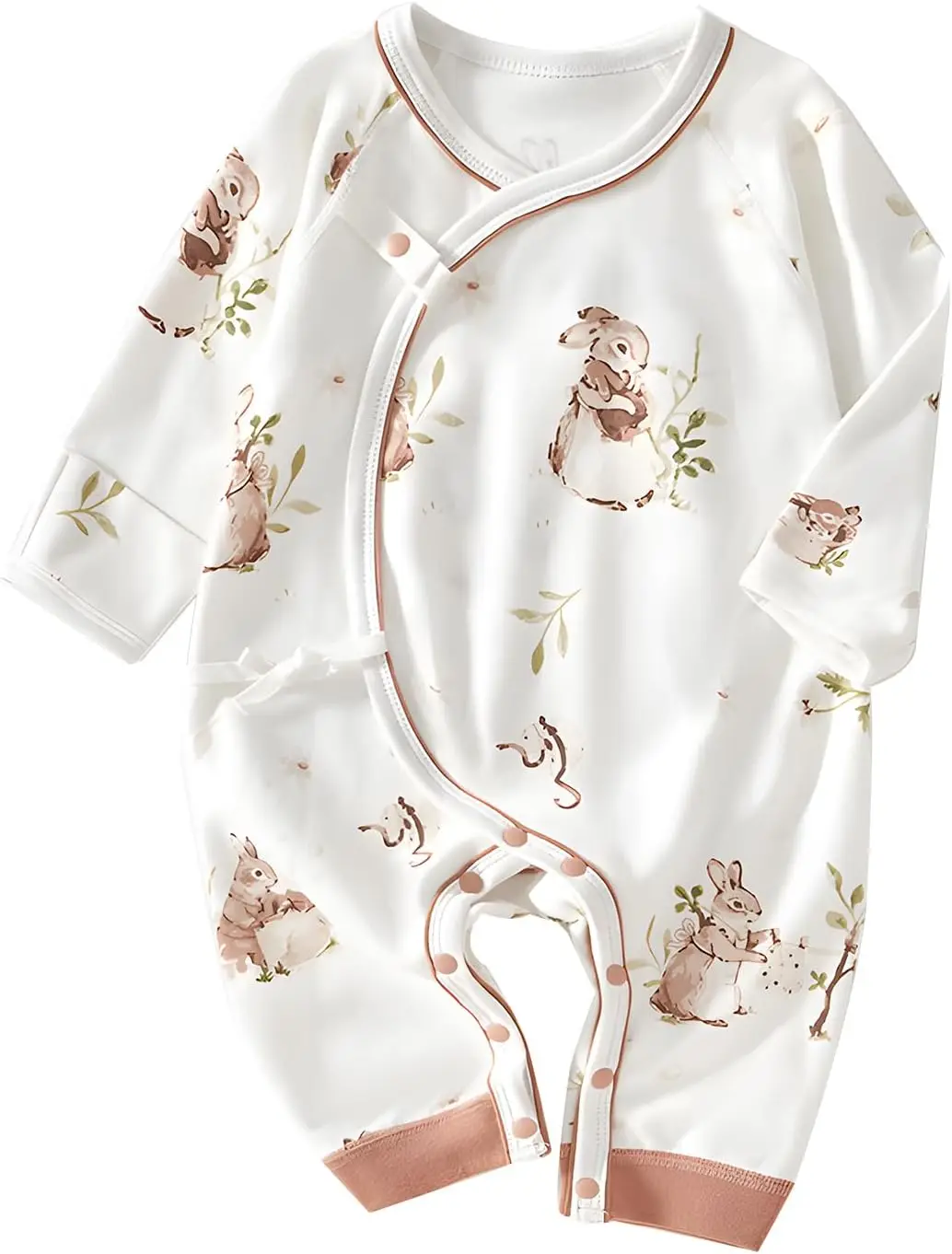 Pijama de algodón orgánico sin pies, manga larga unisex - imagen 2
