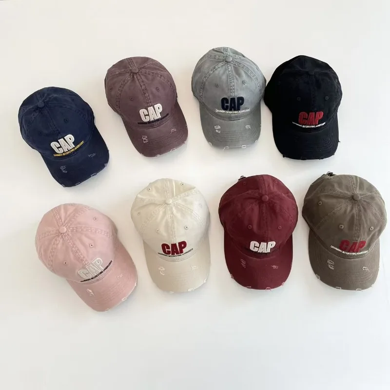 Gorra de béisbol con letras bordadas estilo americano para niños
