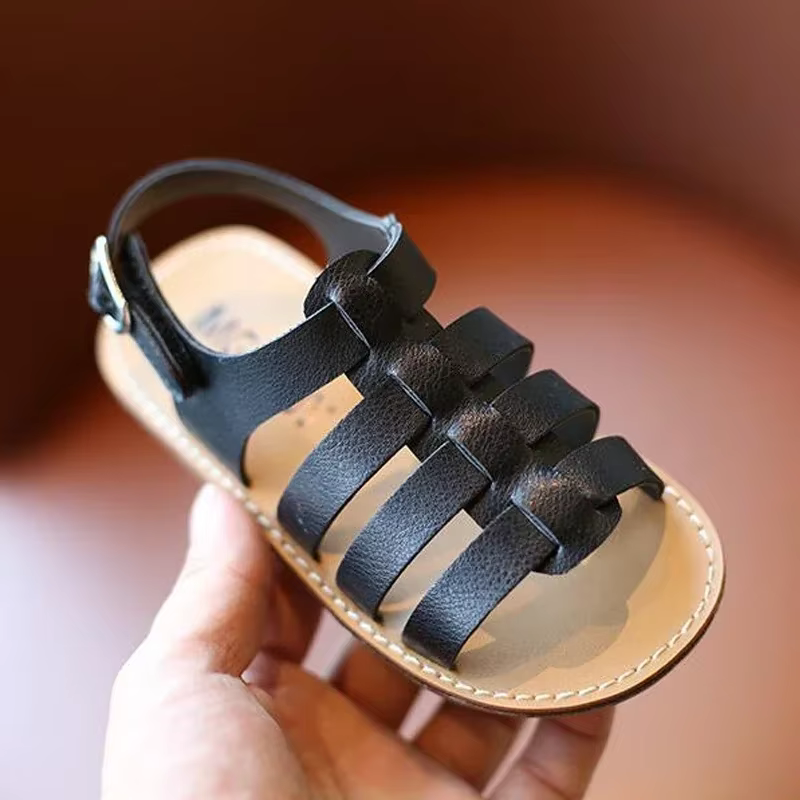 Sandalias de verano para niñas – Punta abierta tejidas princesa - imagen 3